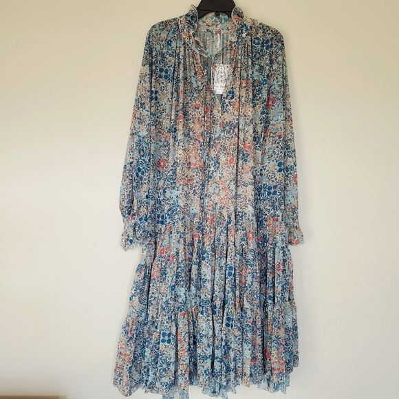 Free People Feeling Groovy Maxi Flowy Dress xs - Picture 5 of 5